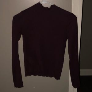 Burgundy Forever 21 turtleneck